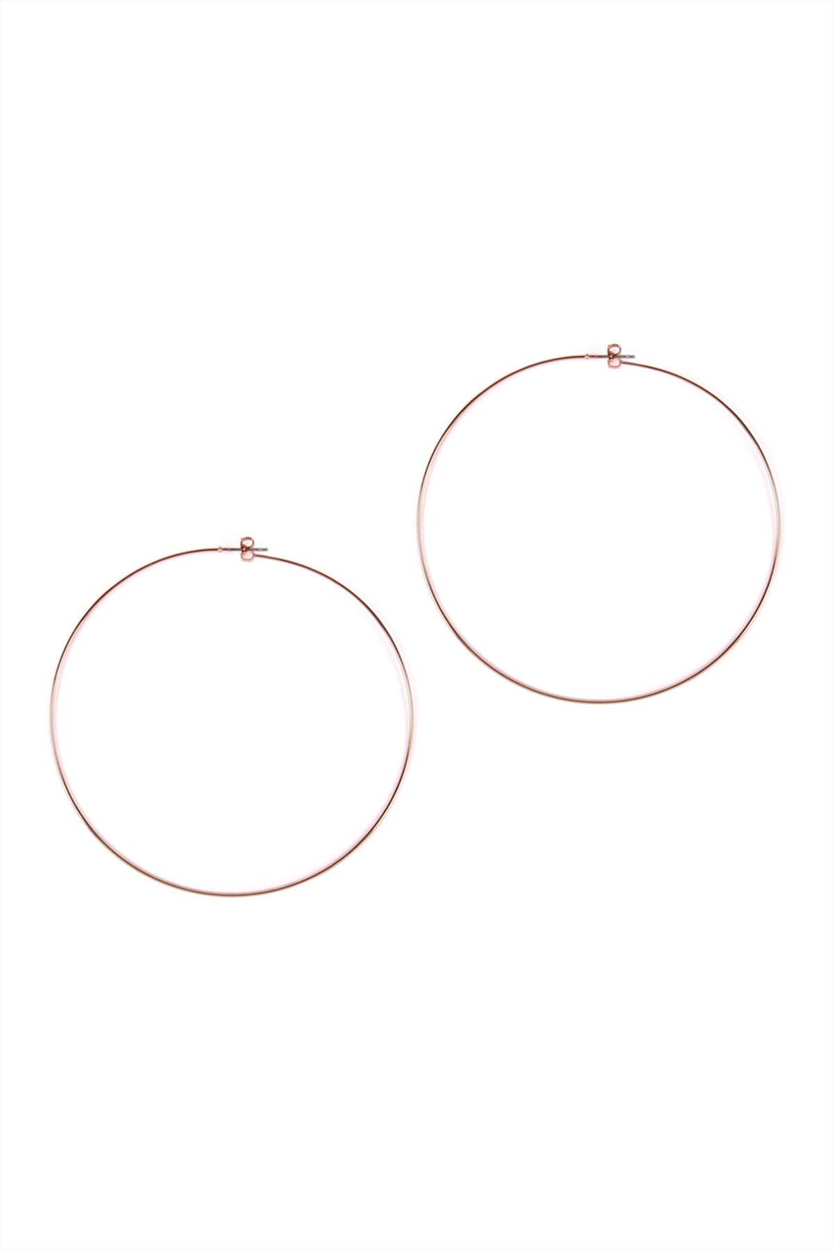 80MM WIRE HOOP EARRINGS