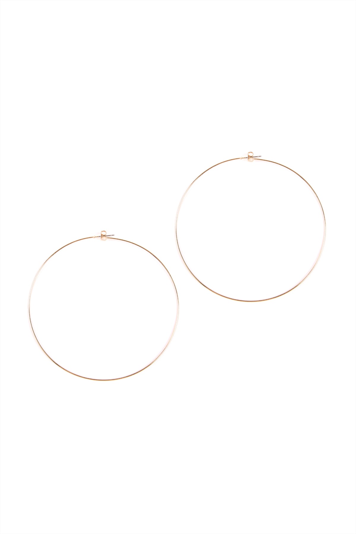 80MM WIRE HOOP EARRINGS