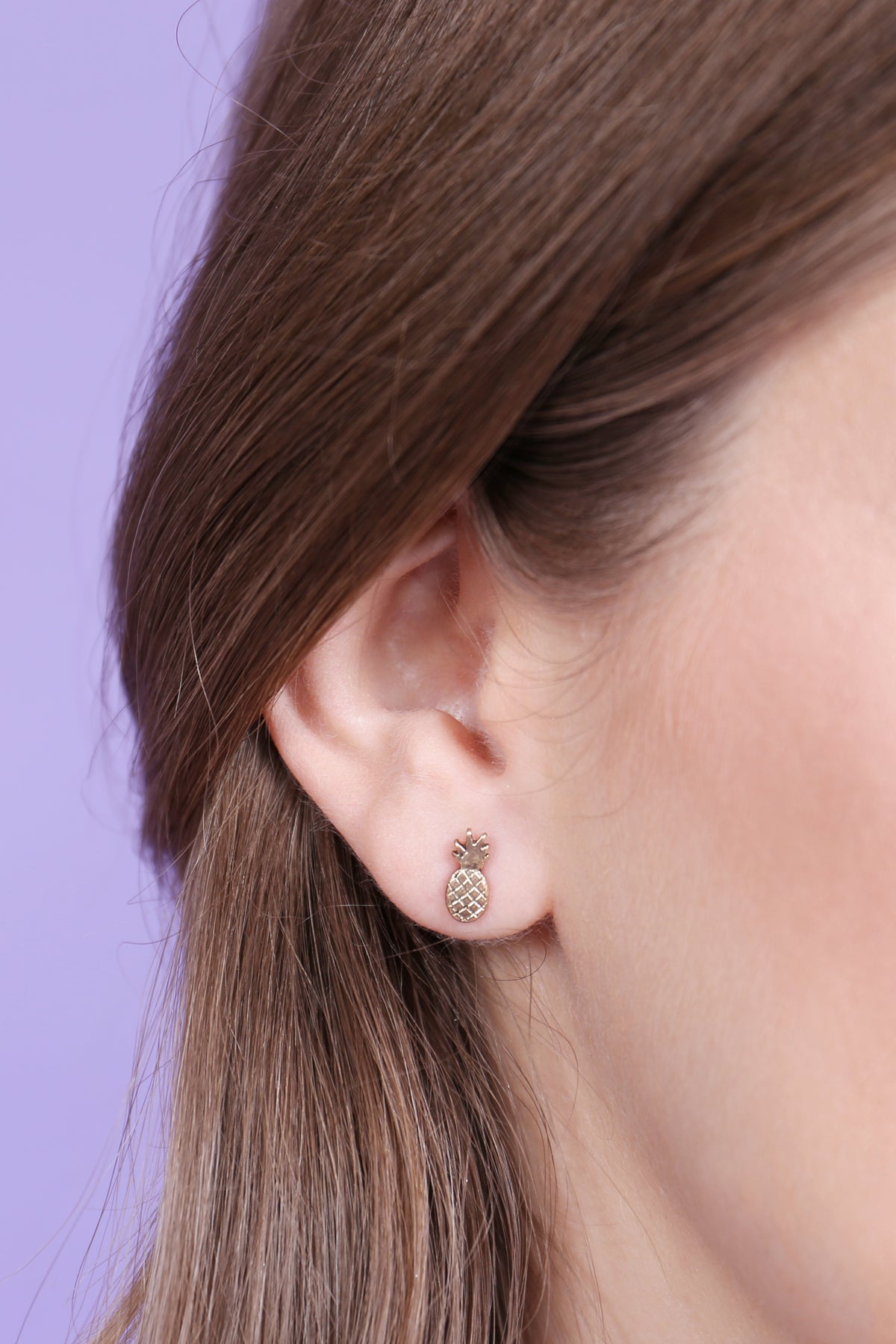 PINEAPPLE 5 PAIRS STUD EARRINGS
