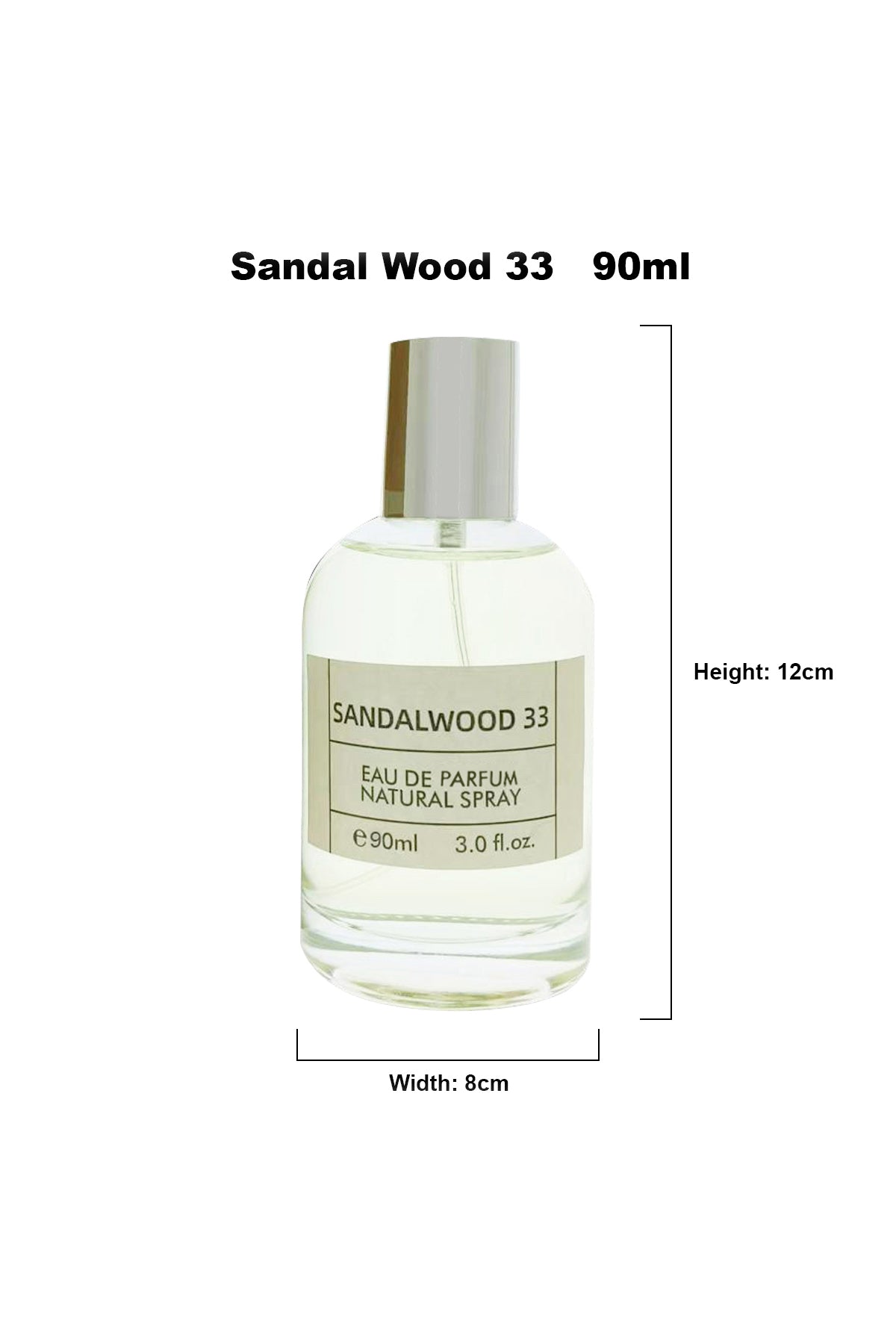 SANDALWOOD 33 SPRAY PERFUME EAU DE TOILETTE FOR MEN & WOMEN - 90ML/3.0FL.OZ.