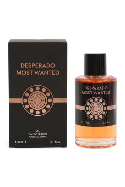 DESPERADO MOST WANTED SPRAY PERFUME EAU DE PARFUM FOR MEN - 100ML/3.3 FL.OZ.