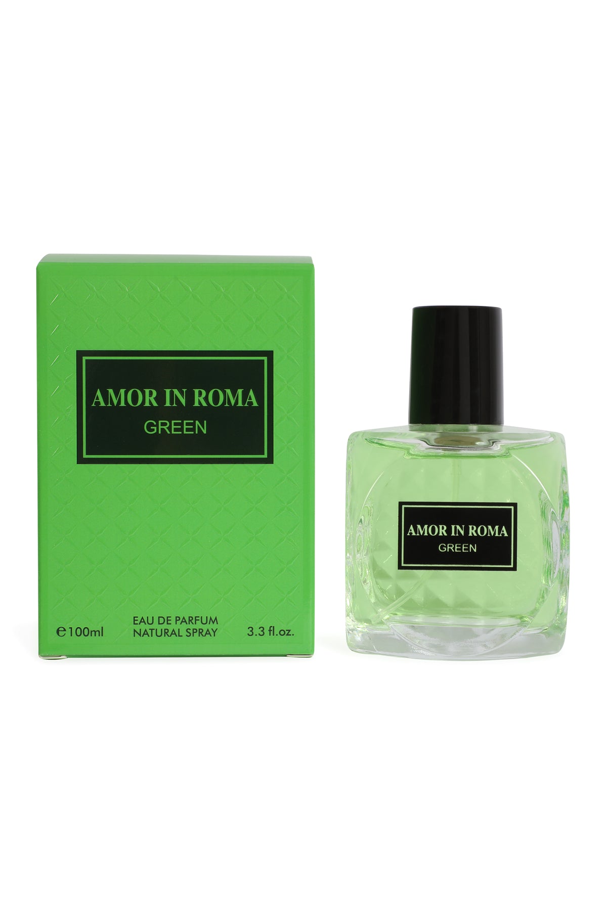 AMOR IN ROMA GREEN SPRAY PERFUME FOR WOMEN 100ML/3.3 FL. OZ.