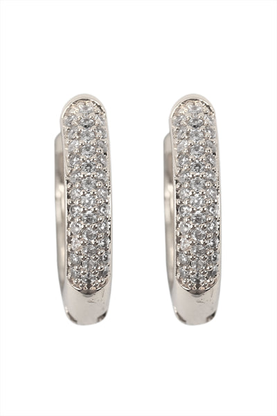 0.65 PAVE HUGGIE HOOP EARRINGS
