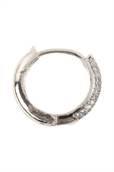 0.65 PAVE HUGGIE HOOP EARRINGS