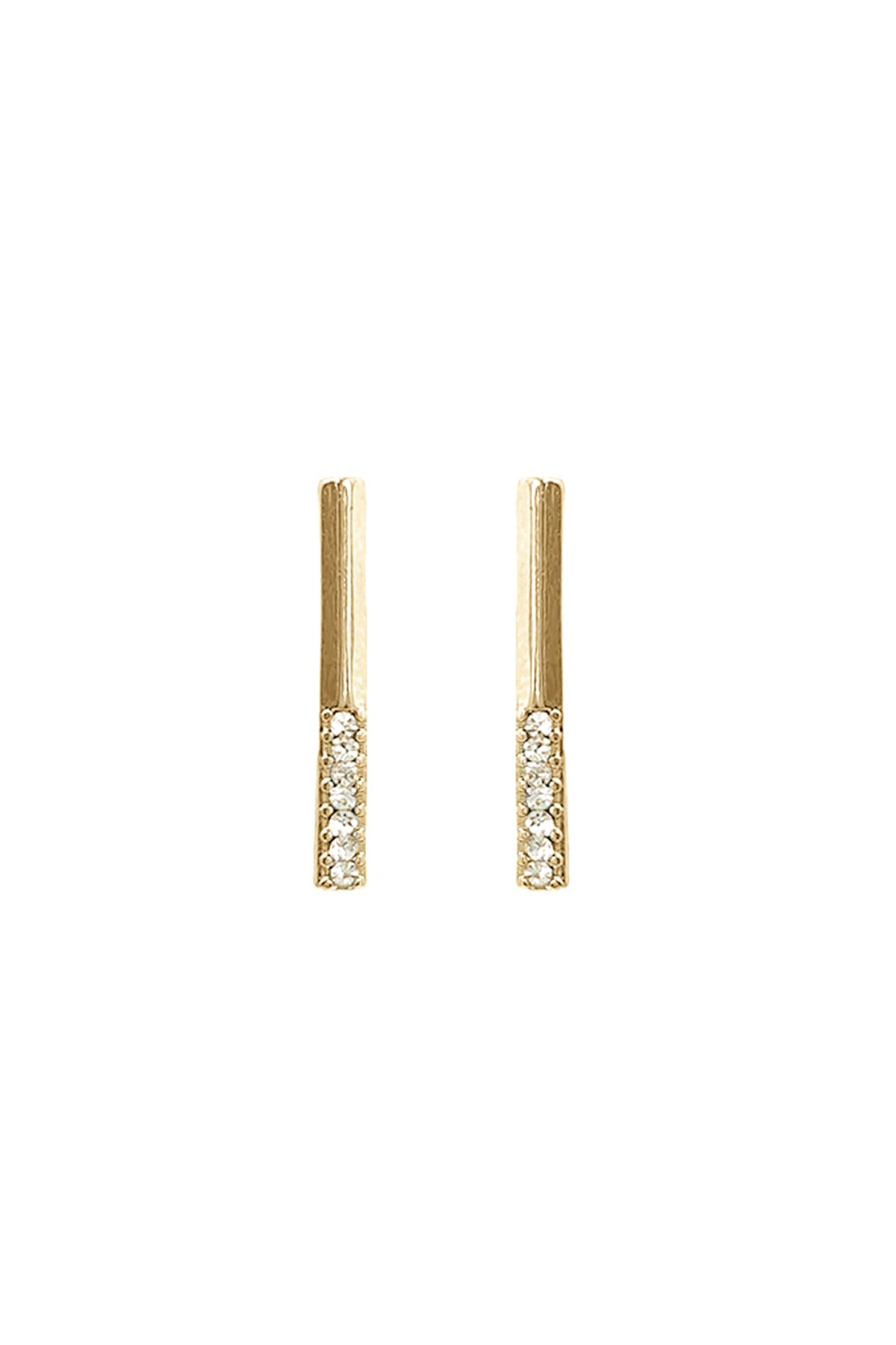 SEVEN STONE BAR POST EARRINGS