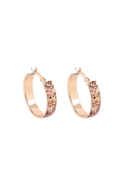 GLITTER LATCH HOOP EARRINGS (NOW 1$ ONLY!)