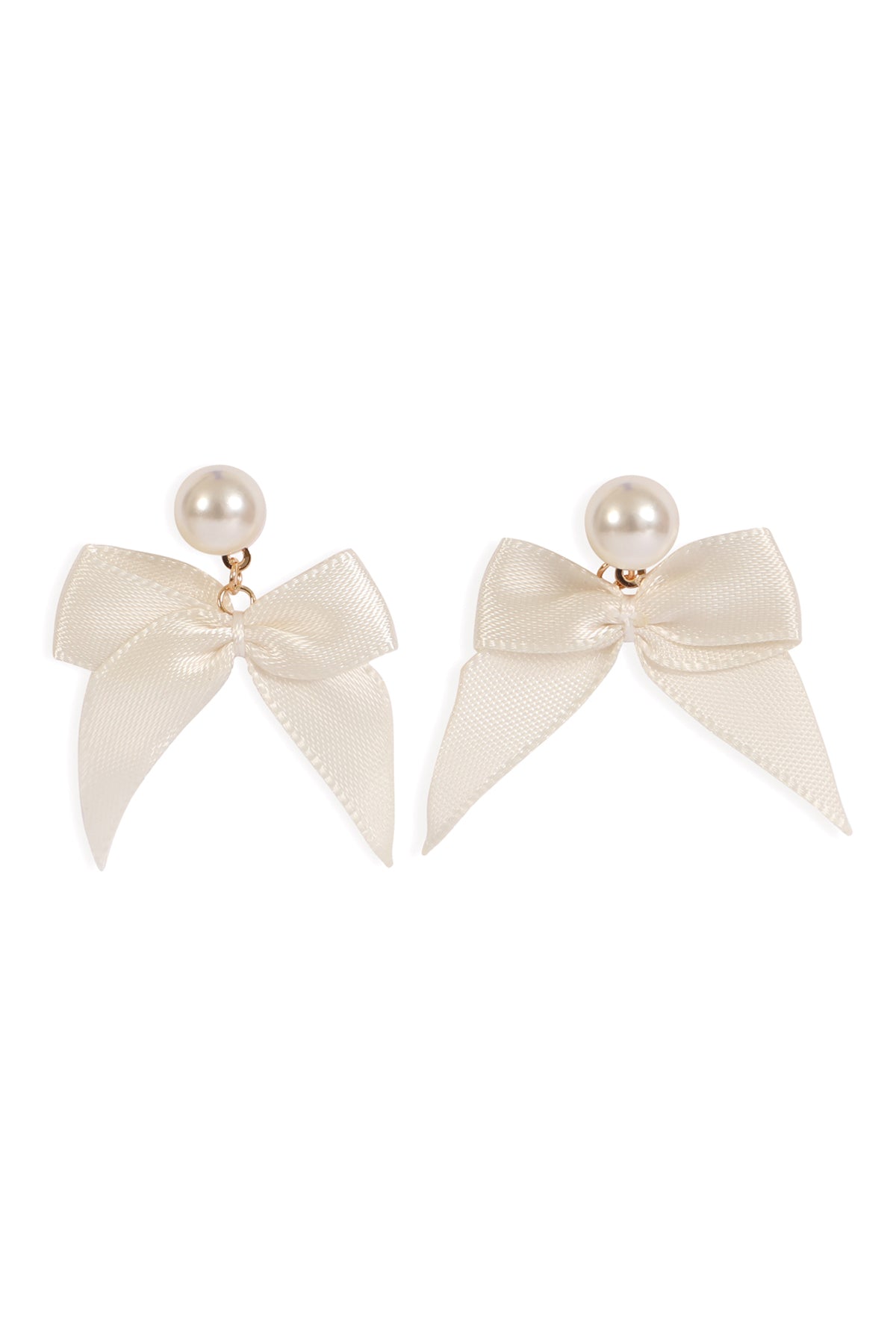 3 PAIR PEARL BOW EARRING SET