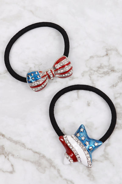 STAR USA FLAG ACCENT PONYTAIL