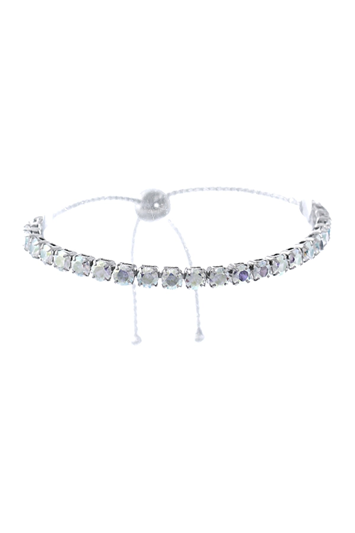 CUBIC ZIRCONIA ROUND SLIDER BRACELET