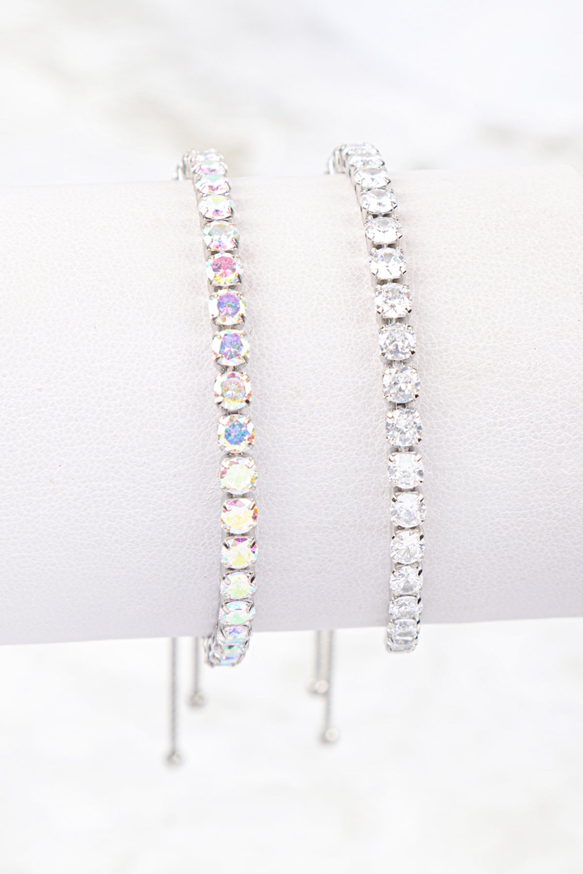 CUBIC ZIRCONIA ROUND SLIDER BRACELET