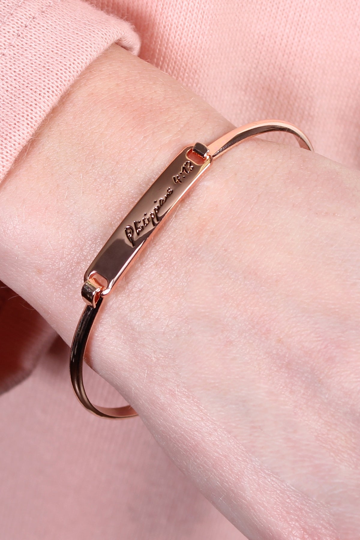 ROSE GOLD HINGE PLATE PHIL413 BRACELET