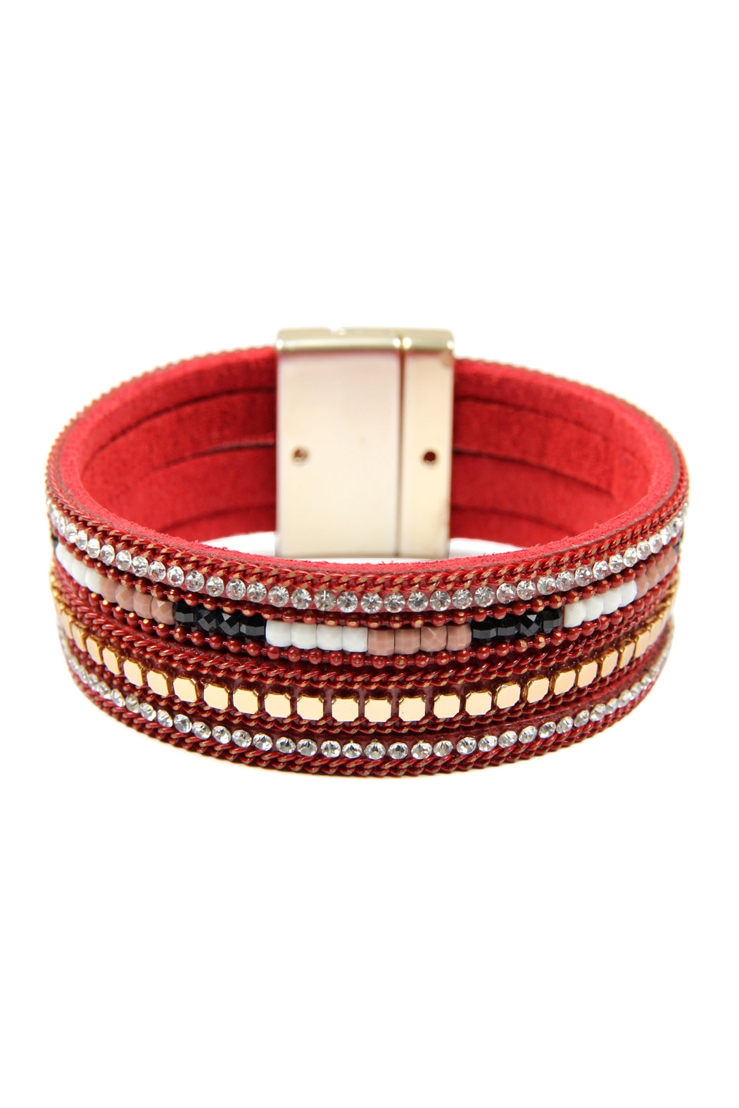 MIX LEATHER MAGNETIC BRACELET