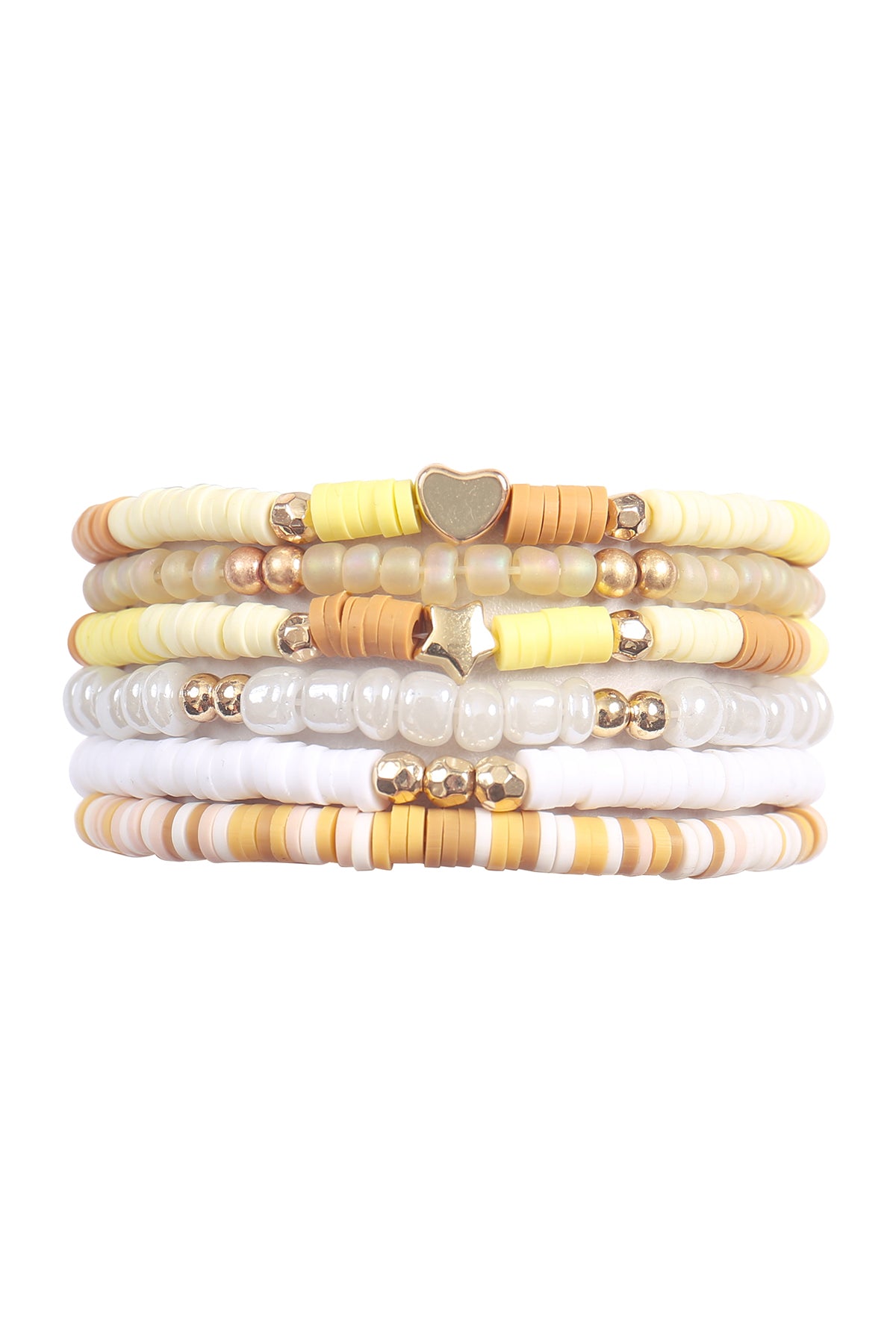 HEISHI BEADS STACKABLE MULTI LAYERED BRACELET SET