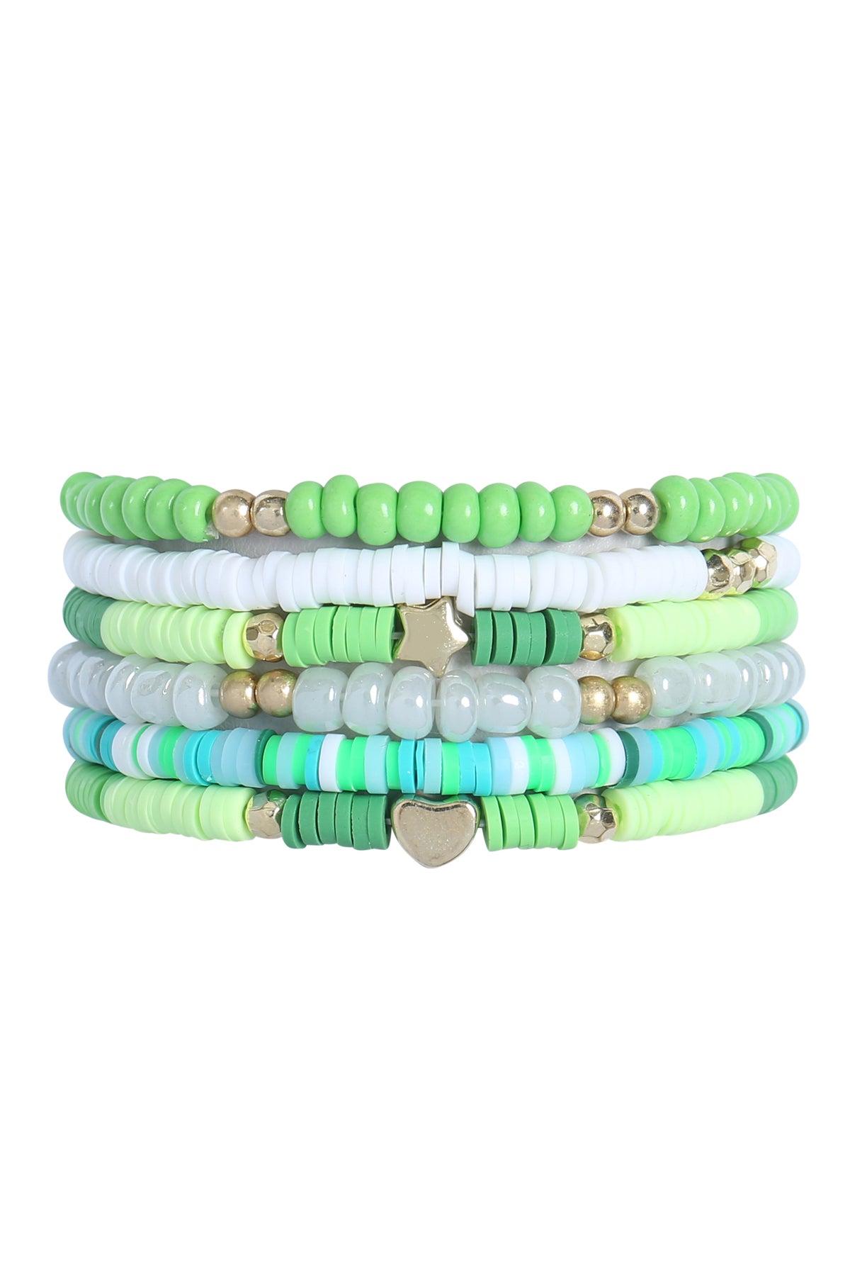 HEISHI BEADS STACKABLE MULTI LAYERED BRACELET SET