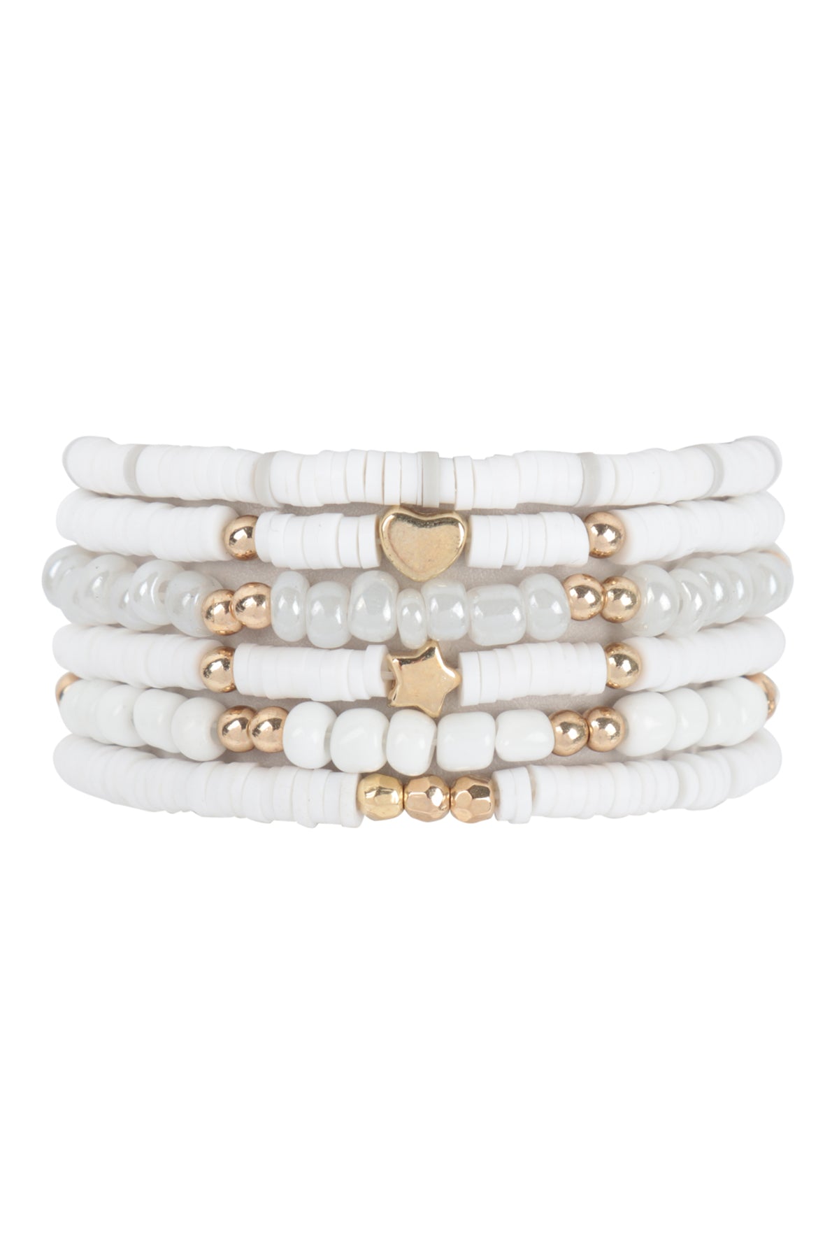 HEISHI BEADS STACKABLE MULTI LAYERED BRACELET SET