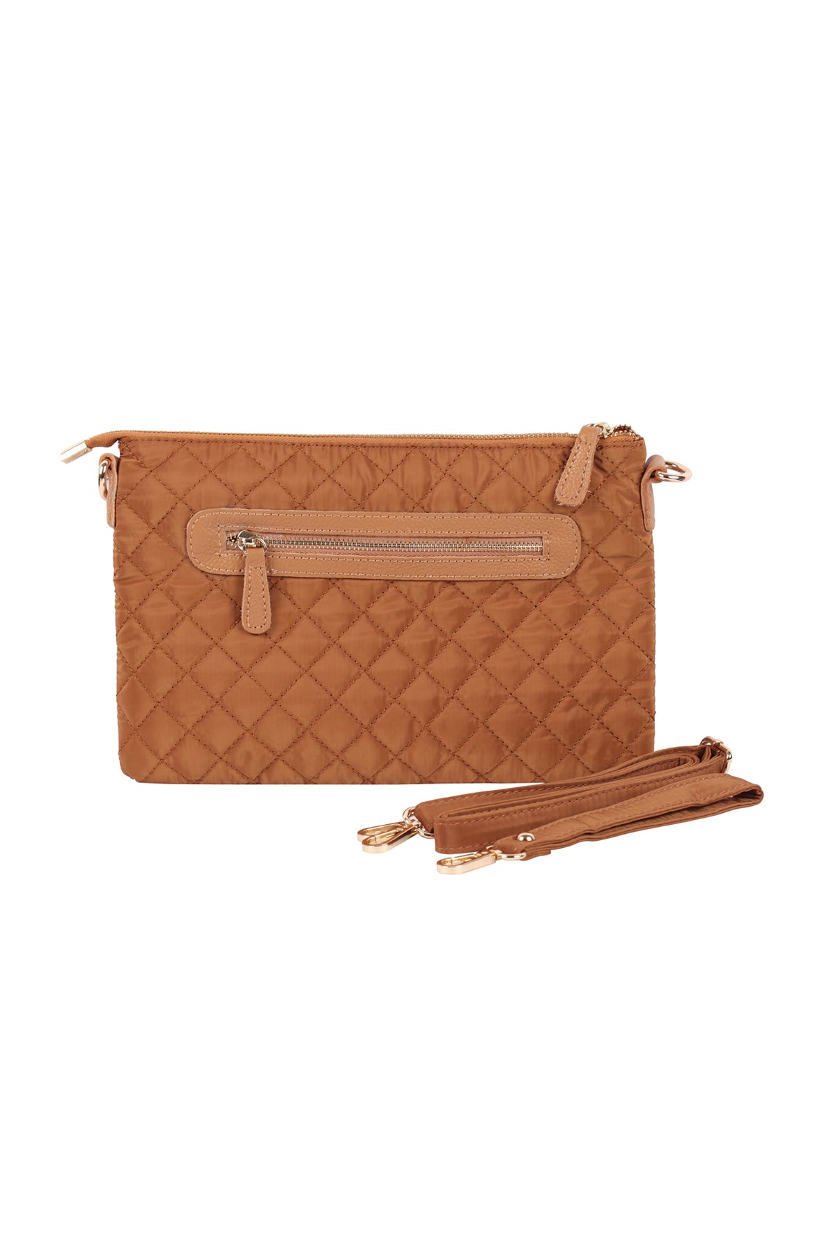 WOMEN'S DIAMOND QUILTED CROSSBODY WRISTLET BAG