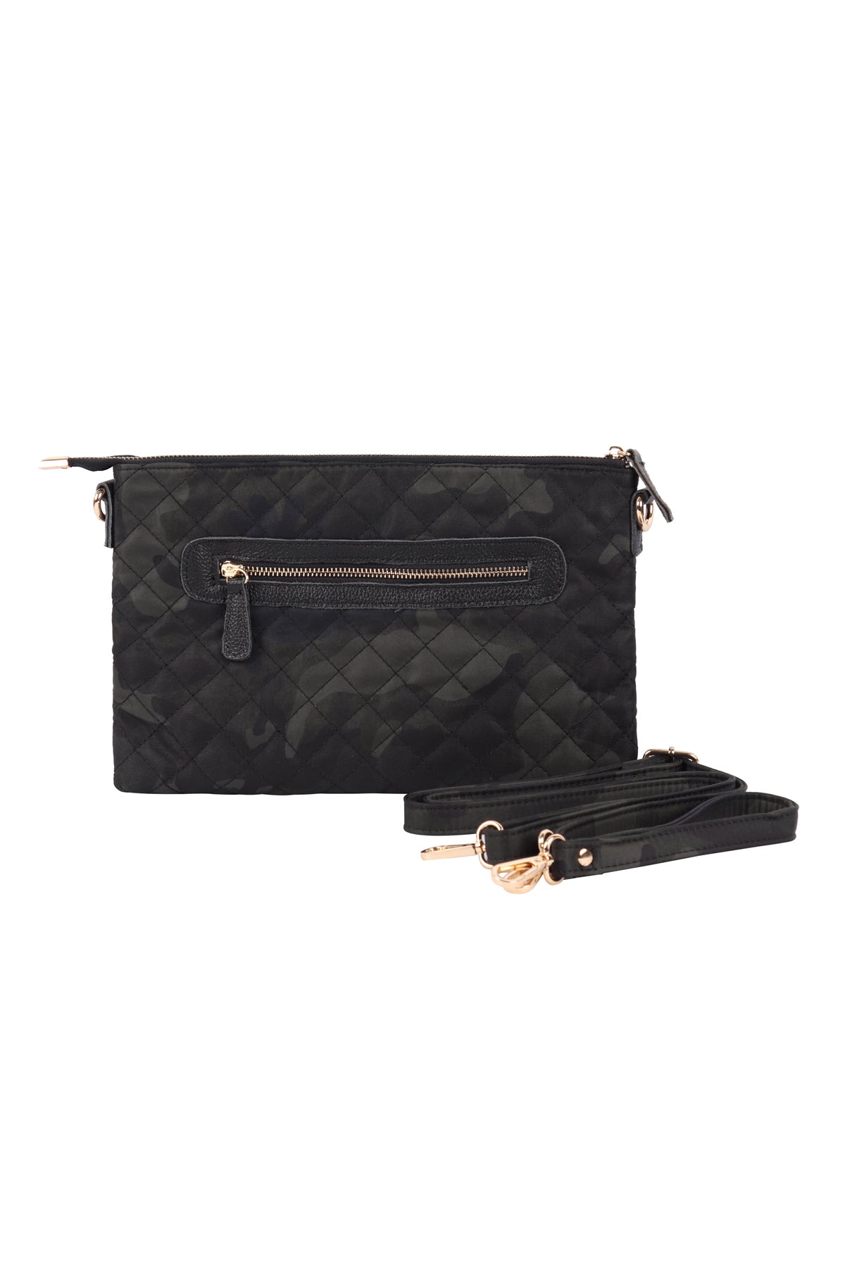 WOMEN'S DIAMOND QUILTED CROSSBODY WRISTLET BAG