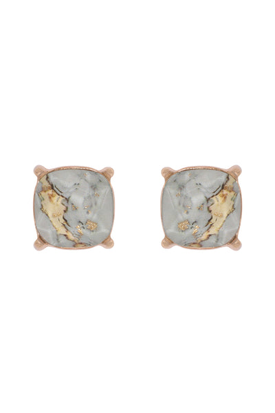 MARBLE EPOXY STUD EARRINGS