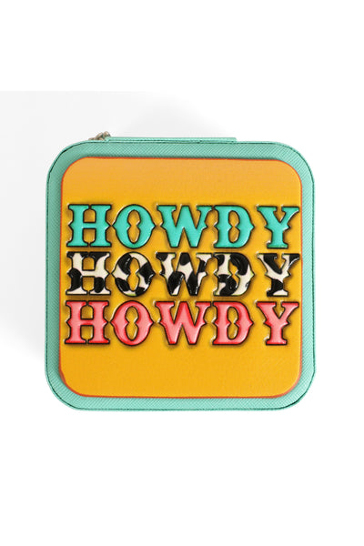 WESTERN HOWDY LEATHER TRAVEL JEWELRY BOX