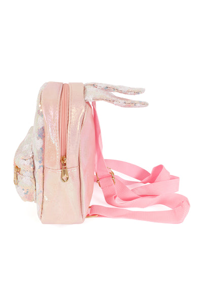 CUTE BUNNY EARS GLITTER KIDS BACKPACK