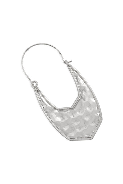 GEOMETRIC SHAPE METAL HOOP EARRINGS