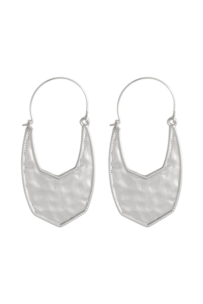 GEOMETRIC SHAPE METAL HOOP EARRINGS