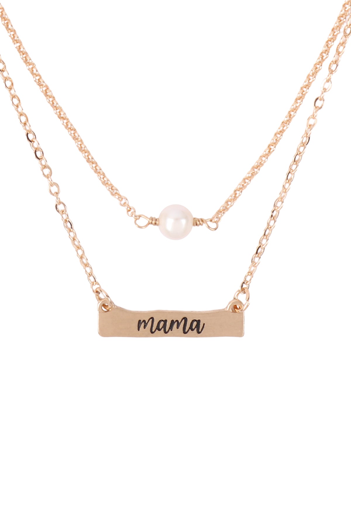 "MAMA" INSPIRATIONAL PEARL 3 SET NECKLACE