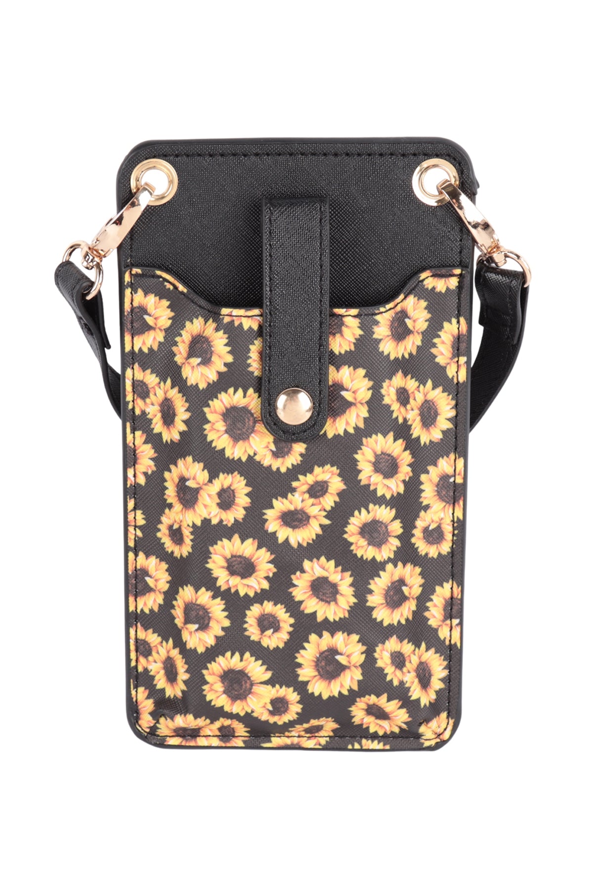 WOMENS SUN FLOWER SMALL CROSSBODY CELL PHONE BAG