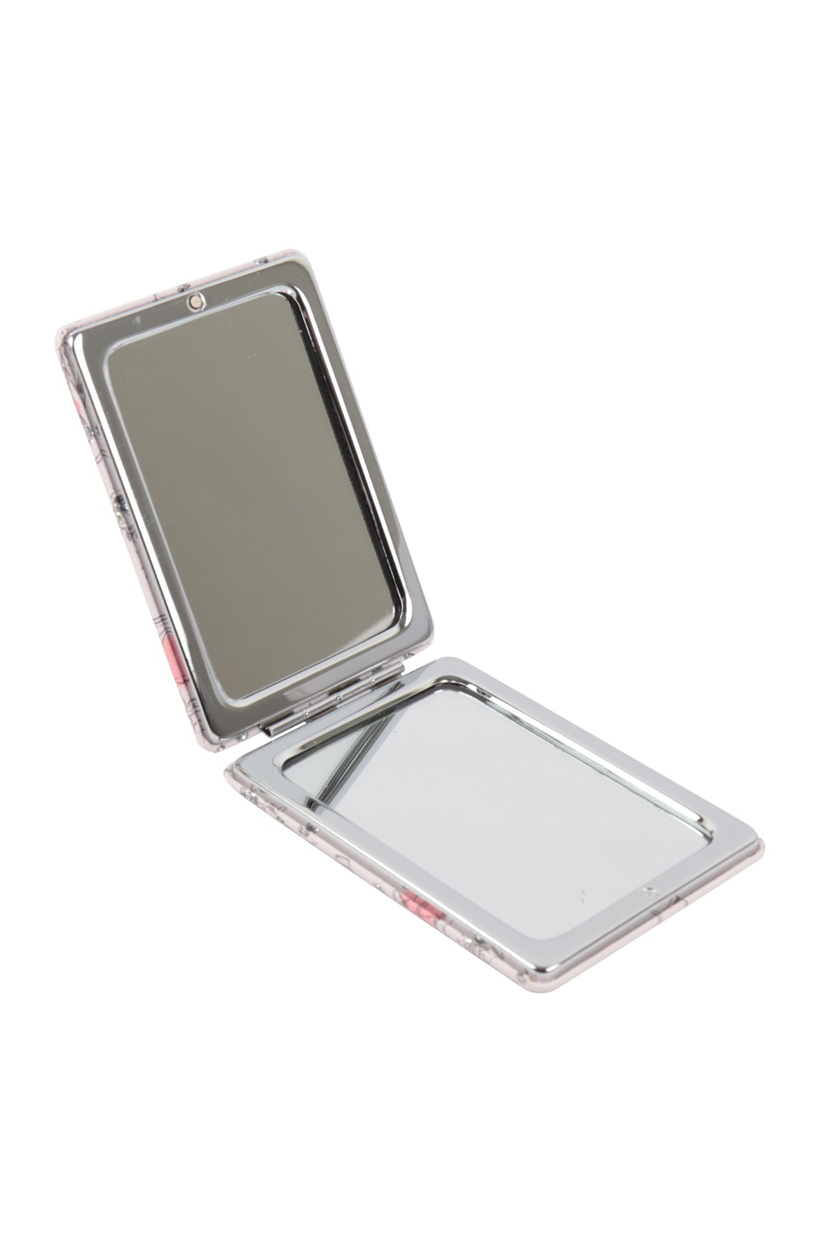 CHIC MAKE UP PRINT RHINESTONE RECTANGLE COMPACT MIRROR SET