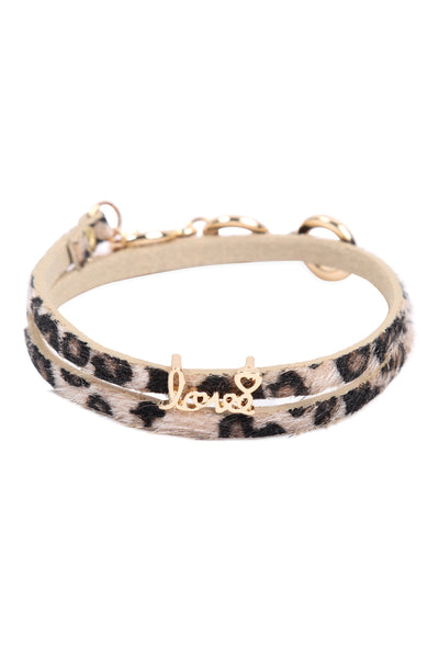 LOVE ANIMAL SKIN WRAP BRACELET