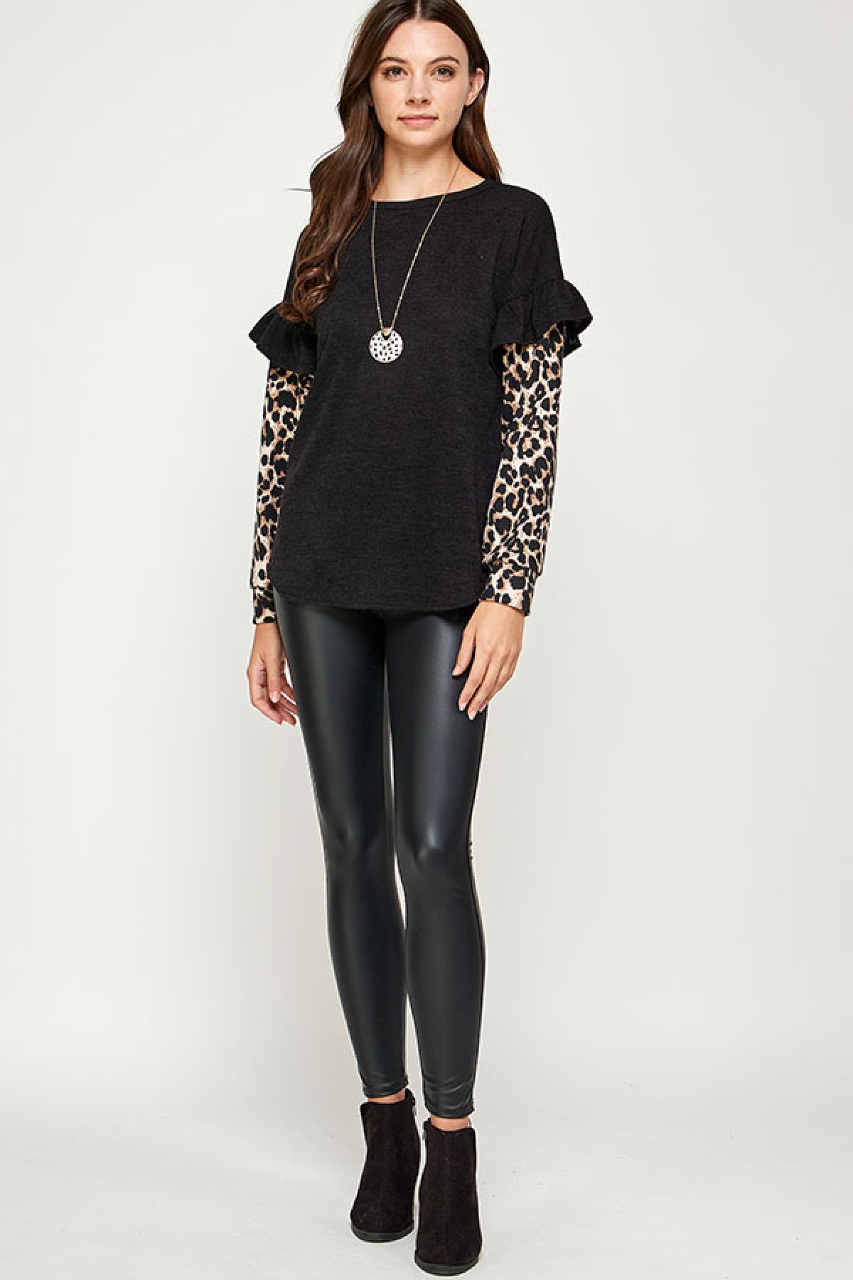 ANIMAL PRINT TOP 3-3-0