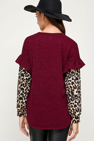 ANIMAL PRINT TOP 3-3-0