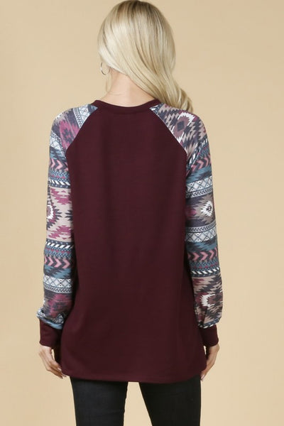 AZTEC PRINT TOP 2-2-2