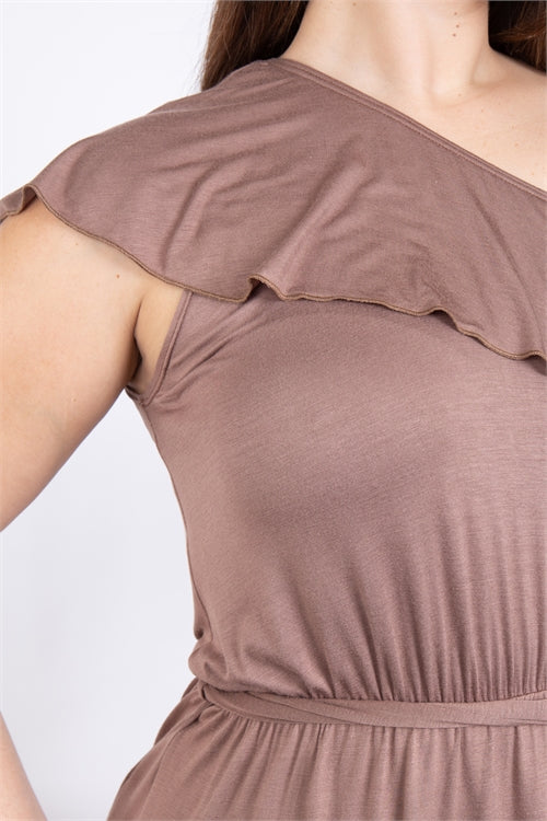 T3816X-PLUS SIZE ONE SIDE COLD SHOULDER TOP 2-3-3