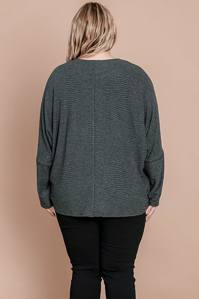 PLUS SIZE STRIPE TOP 2-2-2 (NOW $5.00 ONLY!)