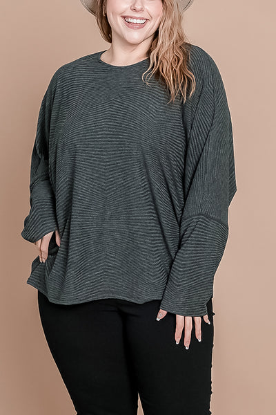 PLUS SIZE STRIPE TOP 2-2-2 (NOW $5.00 ONLY!)