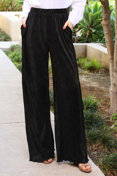 BLACK VELVET SIDE POCKET PANTS 2-2-2