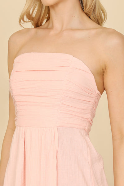 BLUSH TUBE AND SIDE SLIT DRESS 2-2-1