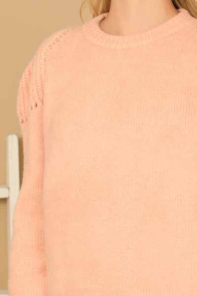 KNIT DETAIL PUFF SWEATER 3-3