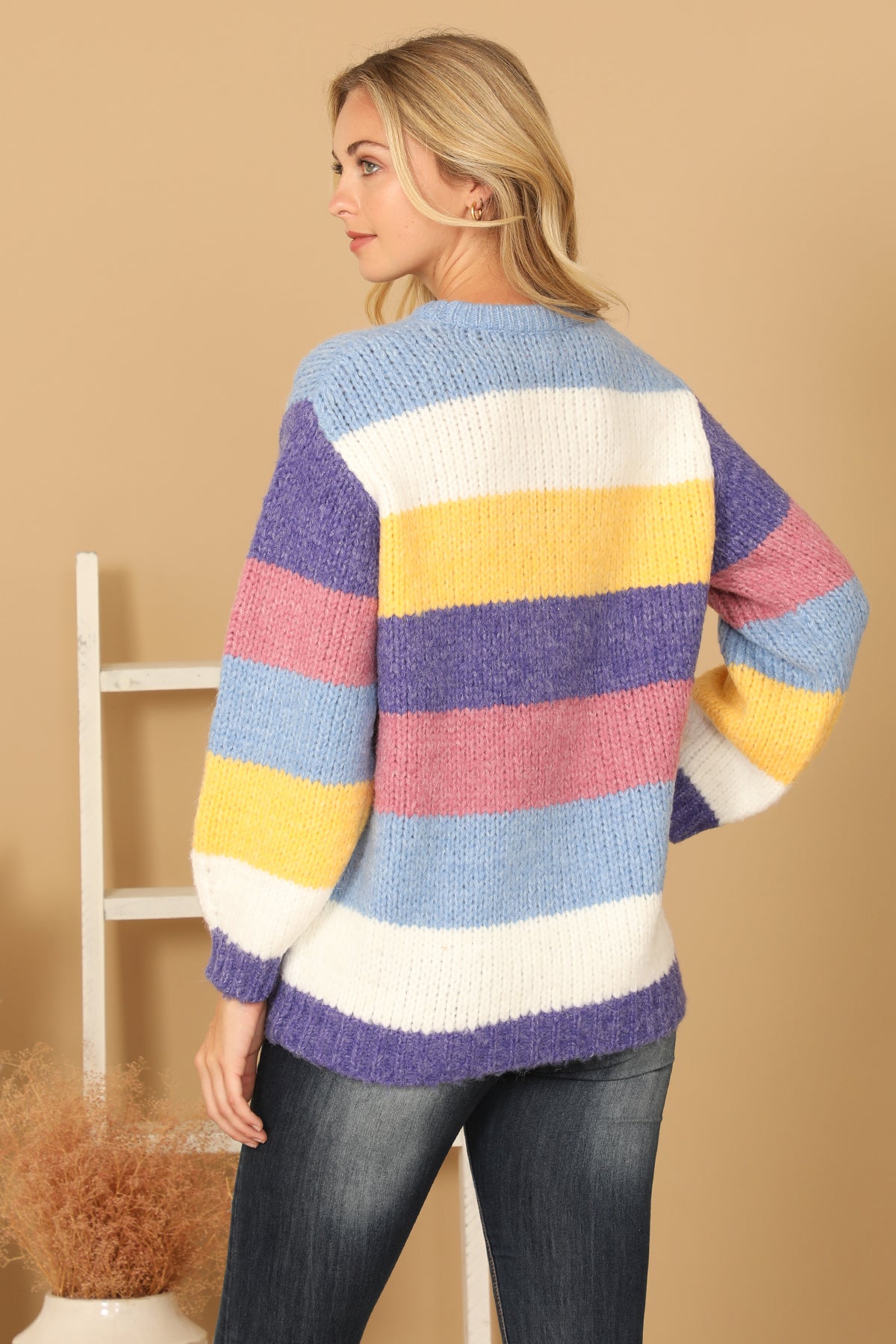 MULTI COLOR BLOCK KNITTED SWEATER 3-3