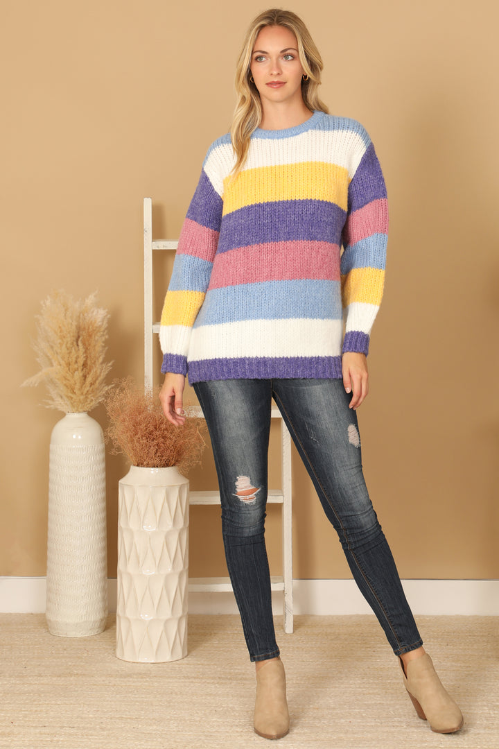 MULTI COLOR BLOCK KNITTED SWEATER 3-3 – MYS Wholesale