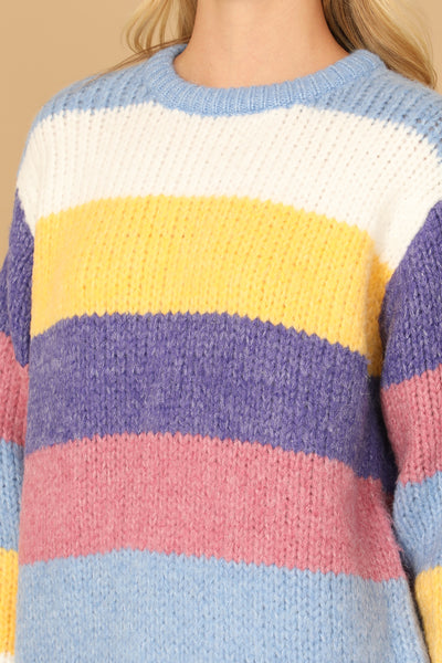 MULTI COLOR BLOCK KNITTED SWEATER 3-3