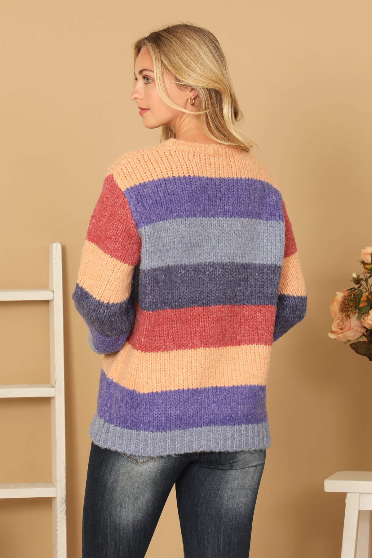 MULTI COLOR BLOCK KNITTED SWEATER 3-3