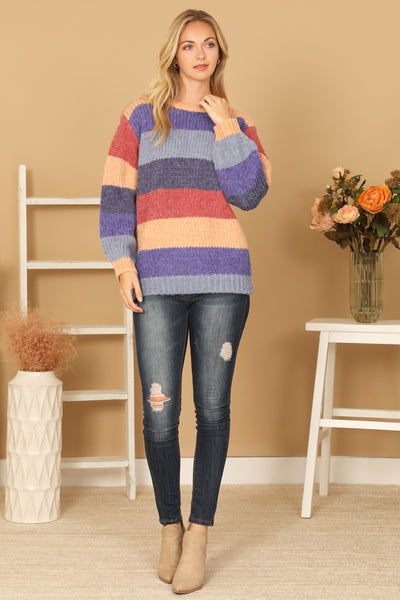 MULTI COLOR BLOCK KNITTED SWEATER 3-3