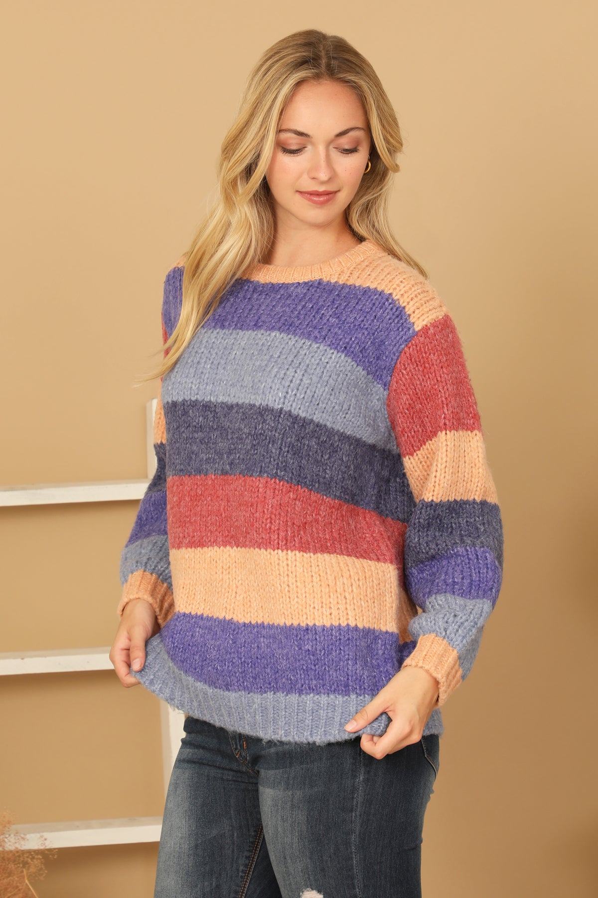 MULTI COLOR BLOCK KNITTED SWEATER 3-3