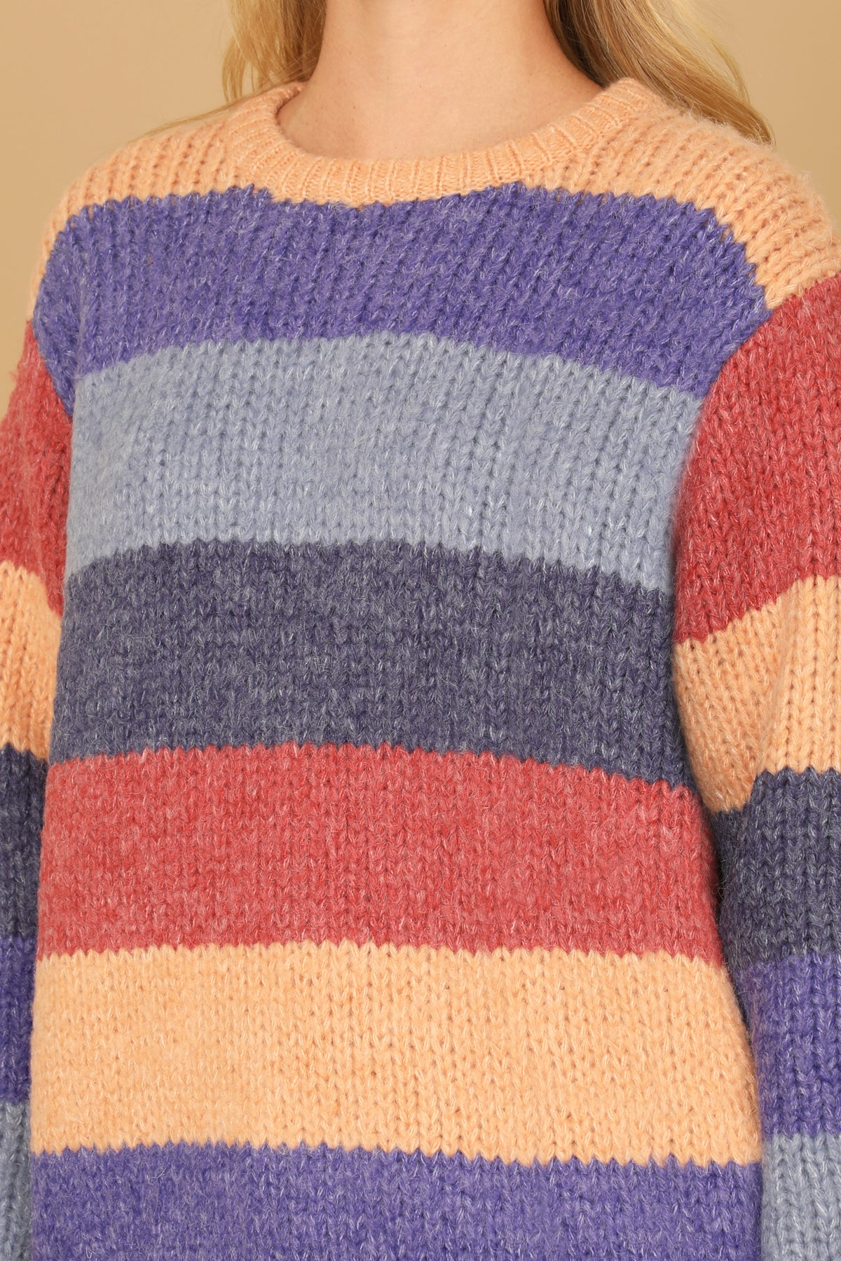 MULTI COLOR BLOCK KNITTED SWEATER 3-3