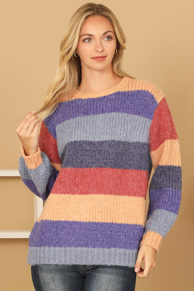 MULTI COLOR BLOCK KNITTED SWEATER 3-3