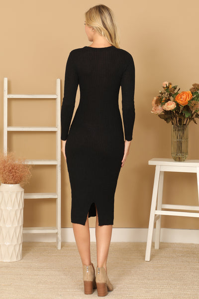 RIBBED SLEEVE SHAWL N SWEATER DRESS SET 2-2-2