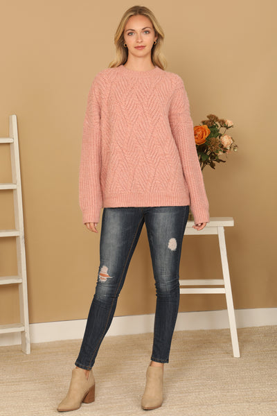 KNIT PATTERN SWEATER 3-3