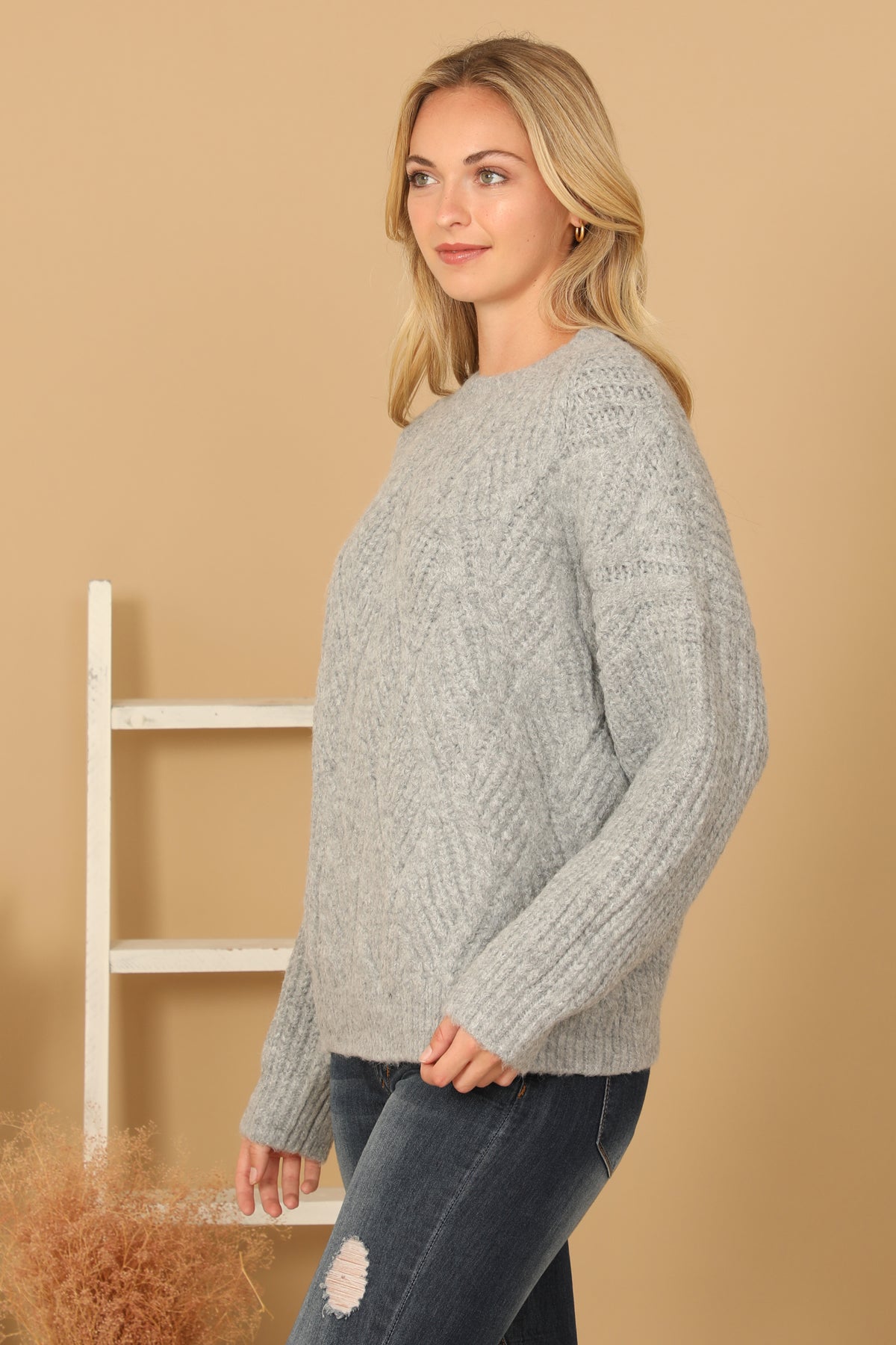 KNIT PATTERN SWEATER 3-3